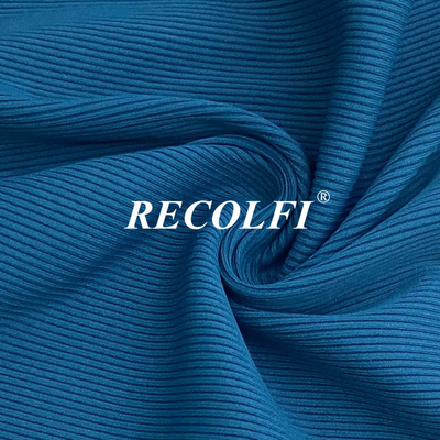 UV Ribbed Activewear Knit Fabric Digital Printing Stretch Yoga Wear