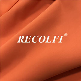 High Upf Rating Recycled Spandex Fabric Orange Color For Ultimate Activewear