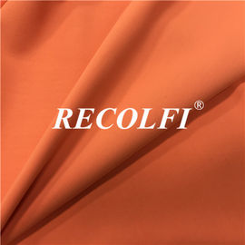 High Upf Rating Recycled Spandex Fabric Orange Color For Ultimate Activewear