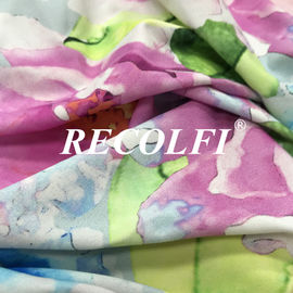 2 Way Elastane Recycled Fabric , Recycled Material Fabric For Swimwear