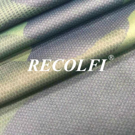 Camo Print Recycled Mesh Fabric Roica Spandex X Lite Weight Top Green Tai Wan Yarns