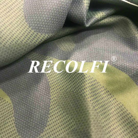 Camo Print Recycled Mesh Fabric Roica Spandex X Lite Weight Top Green Tai Wan Yarns