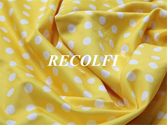 Yellow Dot Printing Cute Activewear Knit Fabric For Women Kids Yoga Running