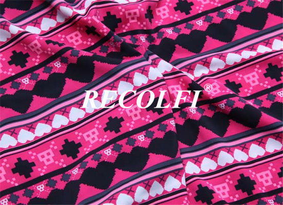 Geometry Pattern Absorbent Poly Yarn Recycled Plastic Activewear Digital Printing