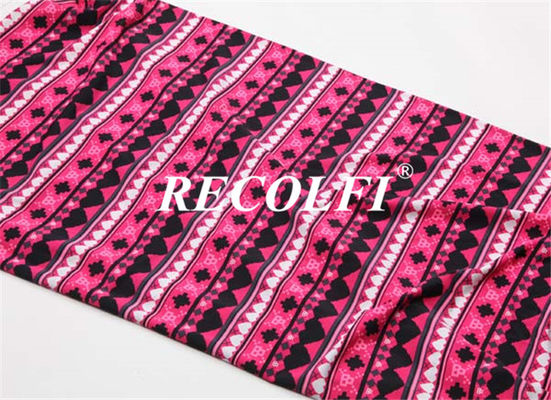 Geometry Pattern Absorbent Poly Yarn Recycled Plastic Activewear Digital Printing