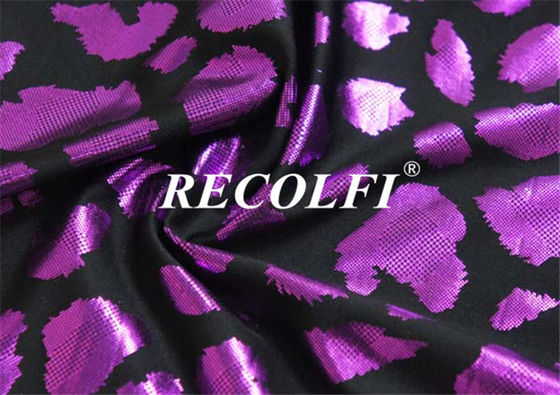 Repreve Yarn Shiny Foiling Activewear Knit nylon spandex Fabric Sweat Absorbing