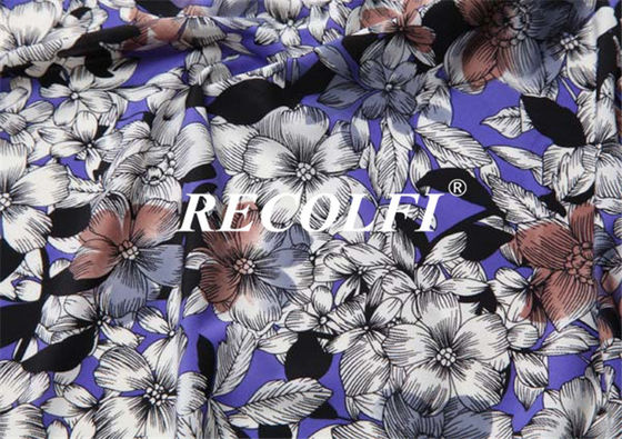 Direct Flower Printing Fabric Spandex Workout Leggings Functional Recycled Polyester