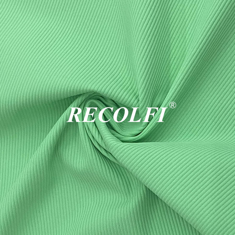 Eco Rib Recycled Activewear Knit Fabric Digital Print Leggings Yoga Wear