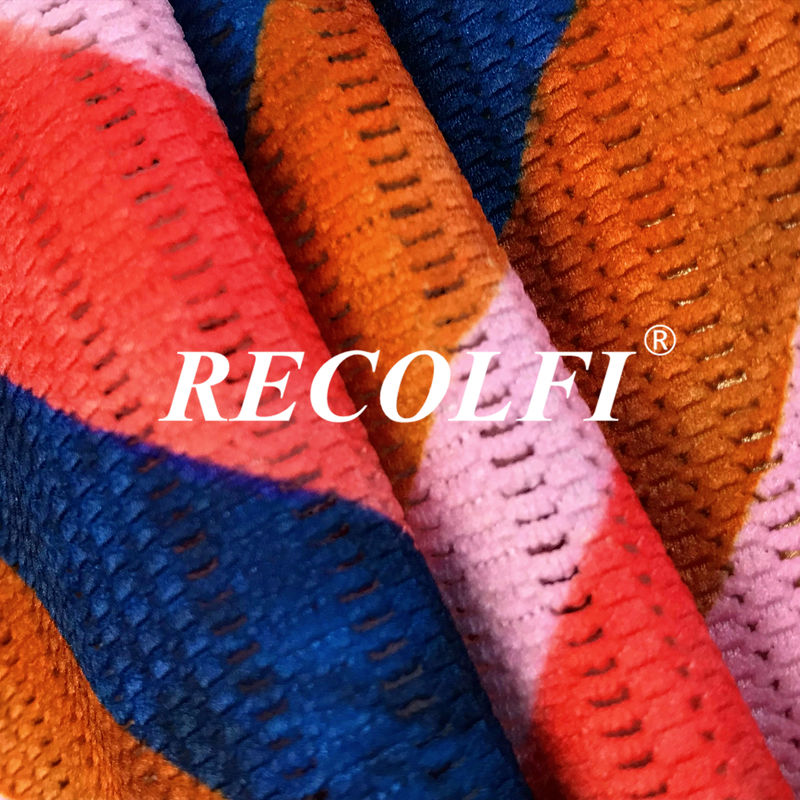 Interfiliere ShangHai Exhibitor Knitting 4 Way Textured Jacquard Circular Recycled Spandex Fabric Matalan Beachwear