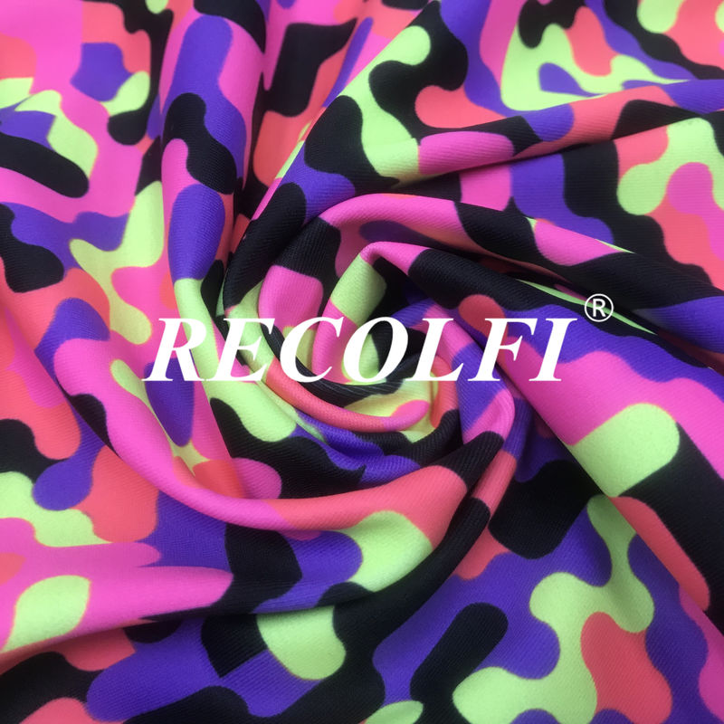 Neon Bright Fluo Colors Repreve Swimwear Fabric For Melbourne Tankini Bikini Tops