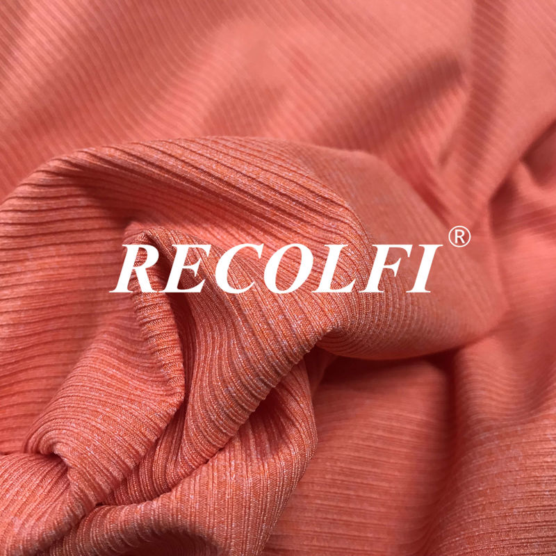 Custom Color Ribbed Swimsuit Fabric , Eco Friendly Fabric 72% Nylon + 28% Spandex